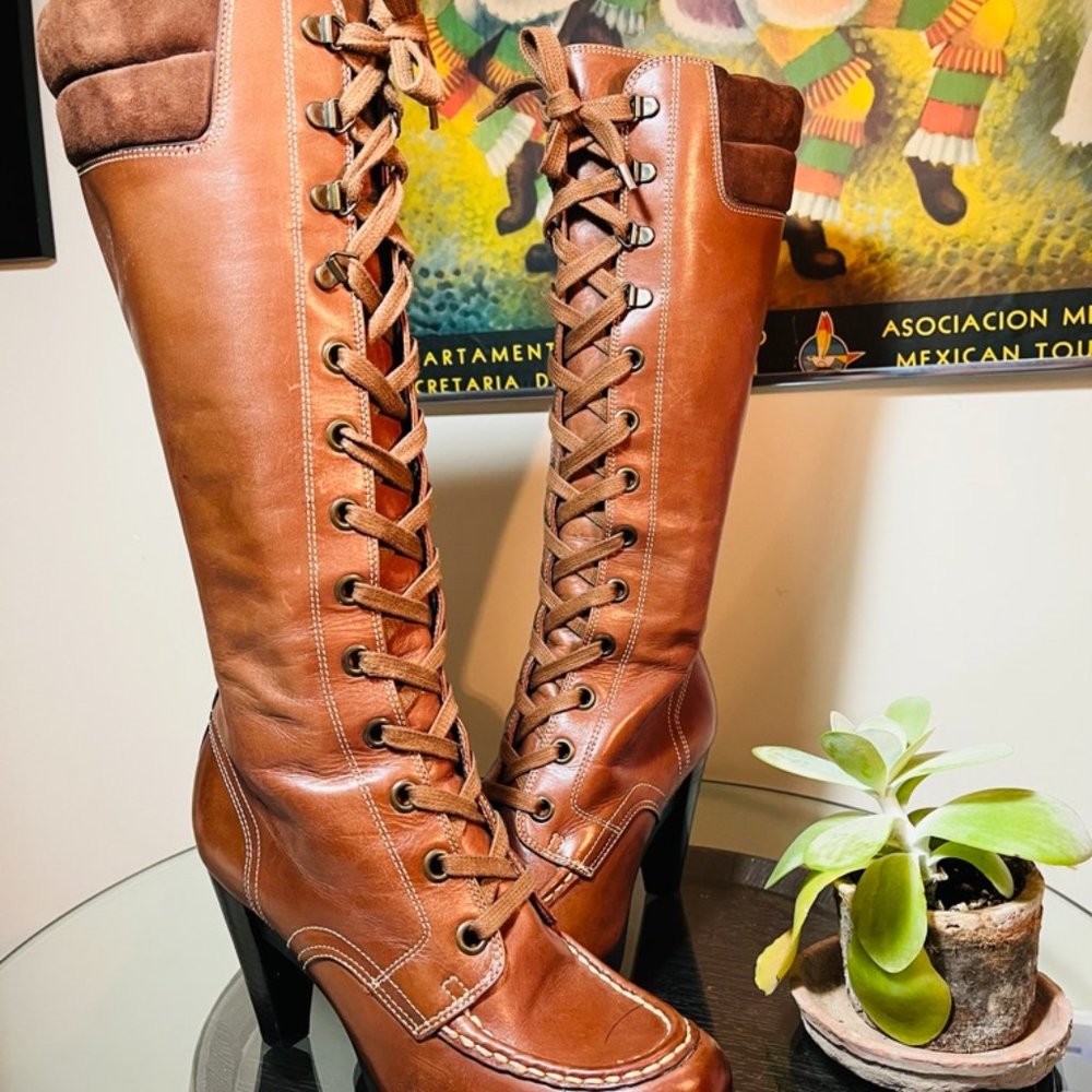 Cole Haan Nike Air Brown Leather Boots